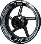 Naklejki na felgi ranty F2 Yamaha YZF R1 white black