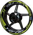 Yamaha YZF R6 fluo 3 motorcycle wheel rim stickers fooqs