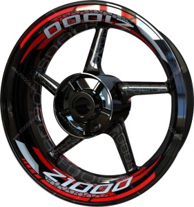 mátrix felnihez F2 Kawasaki Z 1000 piros fehér felnik