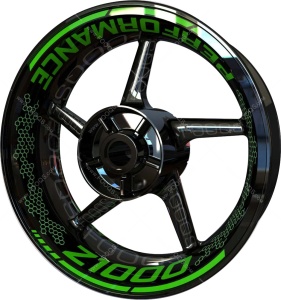 mátrix felnikhez F2 Kawasaki Z 1000 Performance zöld fekete felnik