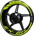 Kawasaki ZX 6R fluo motorcycle wheel rim stickers fooqs