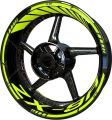 Kawasaki ZX 9R fluo motorcycle wheel rim stickers fooqs