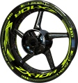 Kawasaki ZX 10R fluo motorcycle wheel rim stickers fooqs