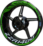 Naklejki na felgi ranty F2 Kawasaki Zzr 1400 green