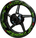 Wheel rim stickers F2 Kawasaki Z 650 green 2 stickers decals