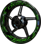 Wheel rim stickers F2 Kawasaki Z 650 green stickers decals