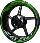 Wheel rim stickers F2 Kawasaki Z 650 green 5 stickers decals