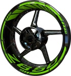 Wheel rim stickers F2 Kawasaki Z 650 green 6 stickers decals
