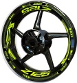 Kawasaki Z 125 fluo motorcycle wheel rim stickers fooqs