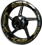 Wheel rim stickers F2 Kawasaki Z 125 gold stickers decals