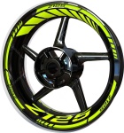 Wheel rim stickers F2 Kawasaki Z 125 fluo 2 stickers decals