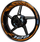 Wheel rim stickers F2 Kawasaki Z 125 orange stickers decals
