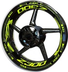Wheel rim stickers F2 Kawasaki Z 300 fluo stickers decals