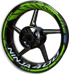 Wheel rim stickers F2 Kawasaki Ninja 400 green stickers decals