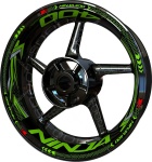 Wheel rim stickers F2 Kawasaki Ninja 400 green 2 stickers decals