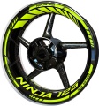 Kawasaki Ninja 125 fluo motorcycle wheel rim stickers fooqs