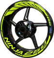 Kawasaki Ninja 250 fluo motorcycle wheel rim stickers fooqs