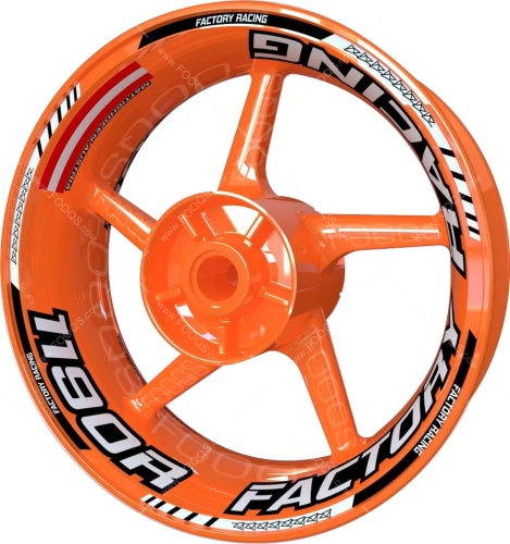 KTM 1190 R silver motorcycle wheel rim stickers fooqs