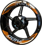 Adhesivos para llantas ranty F2 KTM Duke universal naranja negro