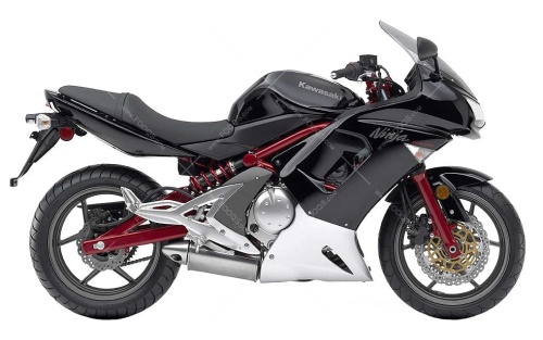 Kawasaki ninja 650 R 2010 black fooqs motorcycle decals aufkleber