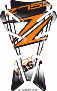 Adesivo per serbatoio V1 KAWASAKI Z 750 bianco ORANGE