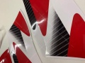 Yamaha YZF R6 2000 red white fooqs motorcycle decals naklejki
