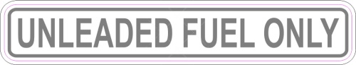 Naklejka serwisowa informacyjna service motorcycle sticker Honda UNLEADED Fooqs silver 2