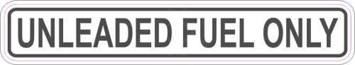 Naklejka serwisowa informacyjna service motorcycle sticker Honda UNLEADED Fooqs graphite