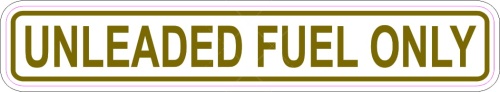 Naklejka serwisowa informacyjna service motorcycle sticker Honda UNLEADED Fooqs gold