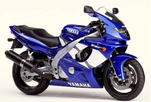 Yamaha YZF 600 R Thundercat 2000 blue fooqs motorcycle decals aufkleber