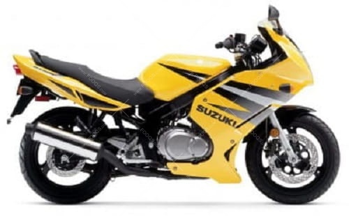 Suzuki GS 500 F 2004 yellow black fooqs motorcycle decals aufkleber