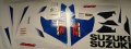 Suzuki GSXR 750 2005 blue white fooqs motorcycle stickers