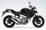 Suzuki SFV 650 gladius 2009-2010 schwarz Aufkleber