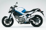 Suzuki SFV 650 gladius 2009-2010 schwarz weiss blau Aufkleber