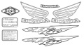 Honda CB 600 F 1999 black fooqs motorstickers naklejki