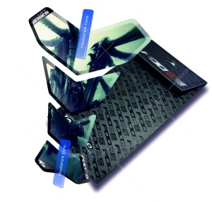 tankbetét tankbetét T2 univerzális Scary 003, Aprilia BMW Ducati Honda Kawasaki KTM Suzuki Triumph Yamaha