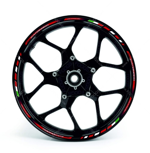 Aprilia Caponord 1200 red motorcycle wheel rim sticker fooqs