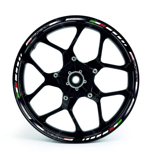 Aprilia Caponord 1200 white motorcycle wheel rim sticker fooqs