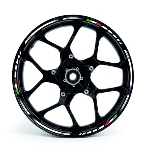 Aprilia RS4 white motorcycle wheel rim sticker fooqs