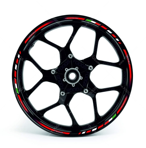 Aprilia RSV4 red motorcycle wheel rim sticker fooqs