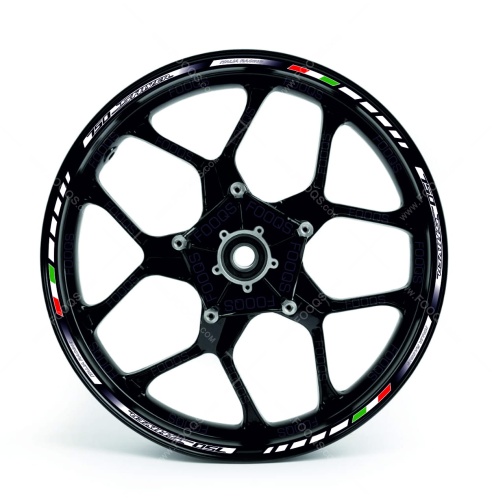 Aprilia Shiver 750 white motorcycle wheel rim sticker fooqs