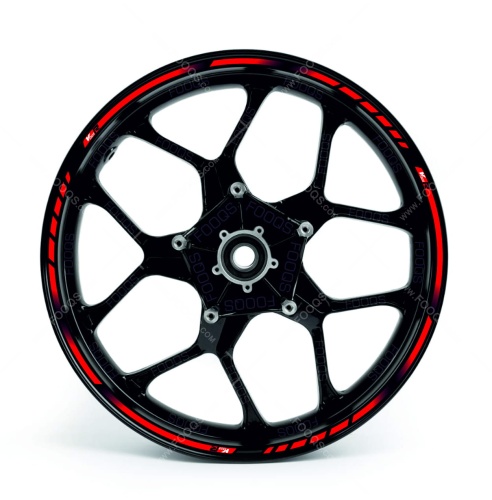 Bmw K 1300 R red motorcycle wheel rim sticker fooqs