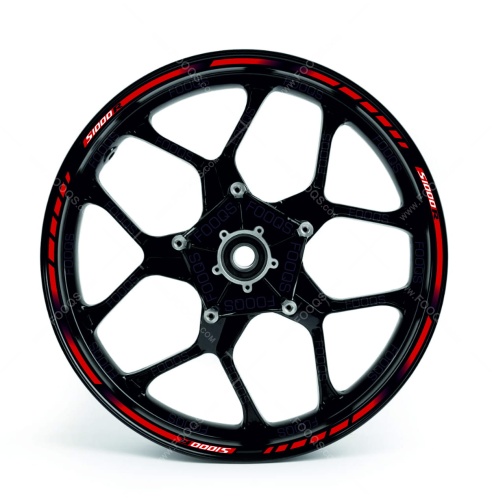 Bmw S 1000 R red motorcycle wheel rim sticker fooqs