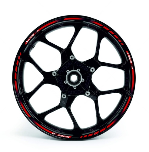 Bmw S 1000 RR red motorcycle wheel rim sticker fooqs