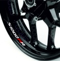 Bmw S 1000 RR red motorcycle wheel rim decals fooqs