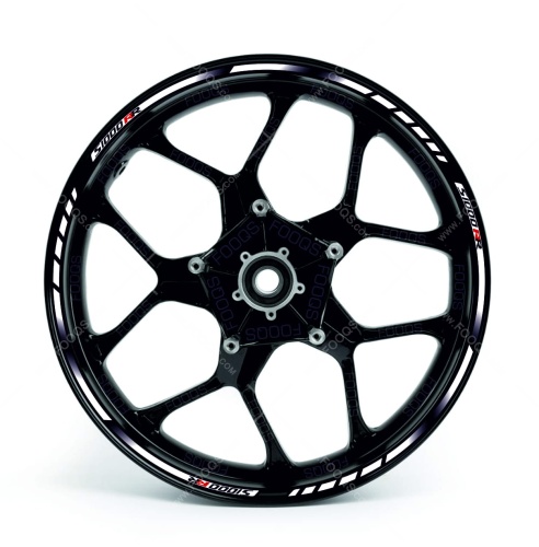 Bmw S 1000 RR white motorcycle wheel rim sticker fooqs