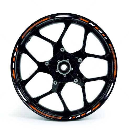 KTM superduke 990 orange white wheel rim motorcycle sticker fooqs