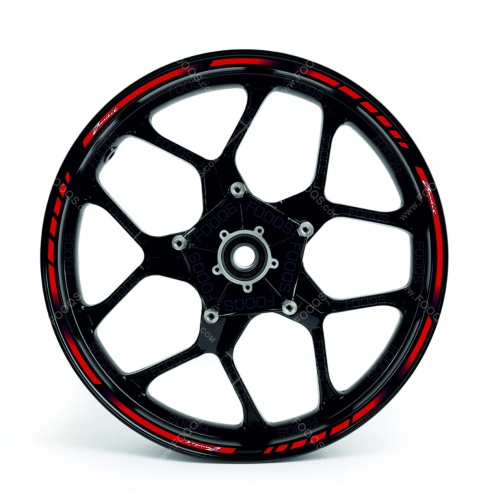 Suzuki Bandit red wheel rim motorcycle sticker fooqs