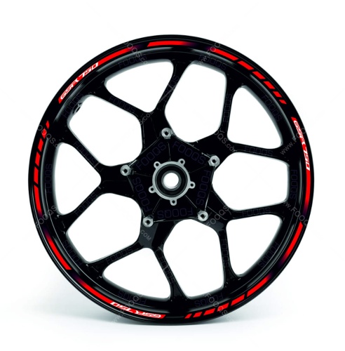 Suzuki GSR 750 red wheel rim motorcycle sticker fooqs