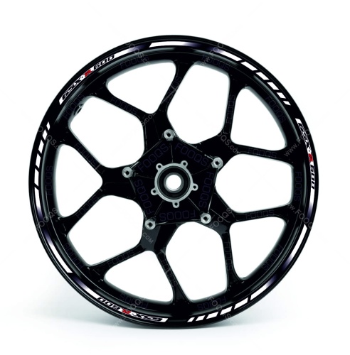 Suzuki GSX R 600 white wheel rim motorcycle sticker fooqs
